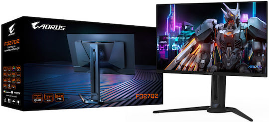 Gigabyte Aorus FO27Q2 QD-OLED HDR Gaming Monitor 27" QHD 2560x1440 240Hz with Response Time 0.03ms GTG view 8