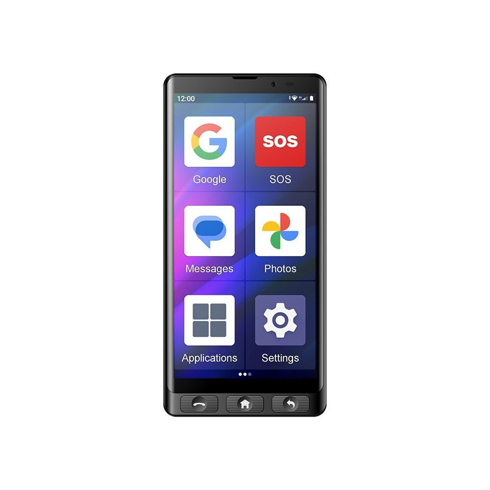MaxCom MS601 Dual SIM (4GB/64GB) Mobile with Large Buttons Black view 1