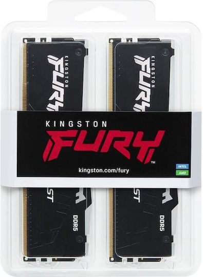 Kingston FURY Beast RGB DDR5 32GB RAM with 2x16GB Modules and Speed 6400 for Desktop KF564C32BBEAK2-32 view 4
