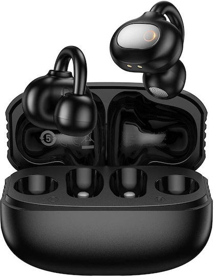 Borofone FQ14 Open Ear Bluetooth Handsfree Earphones with Charging Case Black view 1