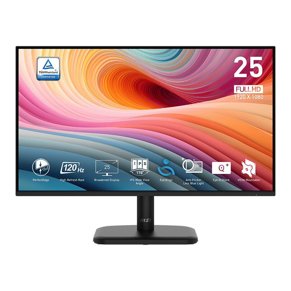 MSI PRO MP251LDE E2 IPS Monitor 24.5" FHD 1920x1080 with 4ms Response Time GTG