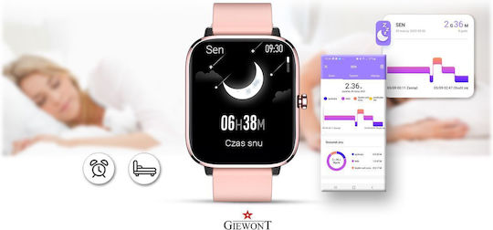 Giewont 230-1 Smartwatch with Heart Rate Monitor (Pink) view 9