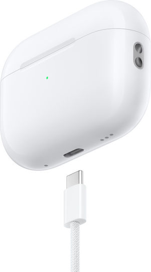 Apple AirPods Pro 2 με MagSafe Charging Case (USB‑C) In-ear Bluetooth Handsfree Earphones with Sweat Resistance and Charging Case White view 5