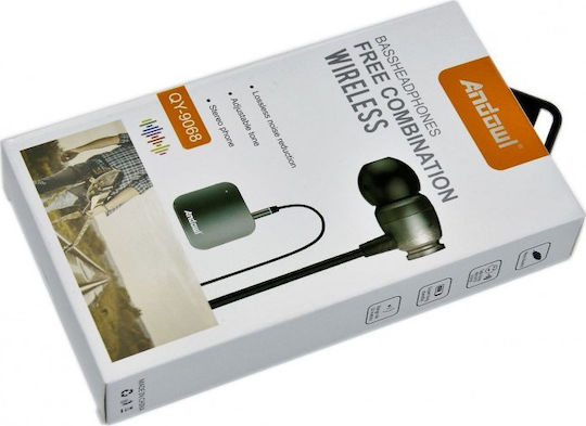 Andowl QΥ9068 In-ear Bluetooth Handsfree Earphones Black view 1