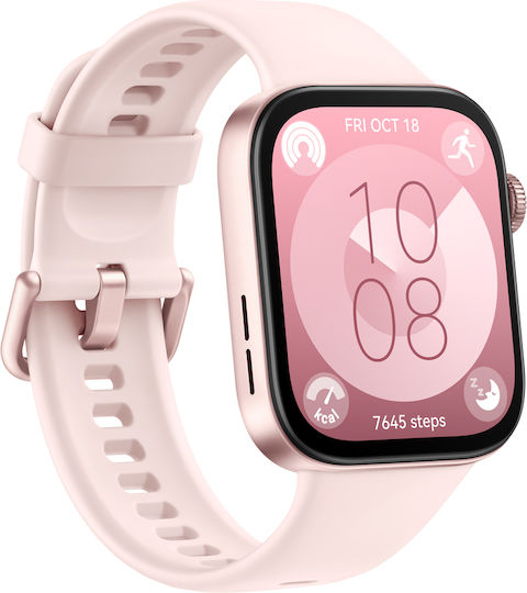 Huawei Watch Fit 3 Aluminium 43mm Waterproof with Heart Rate Monitor (Pink) view 2