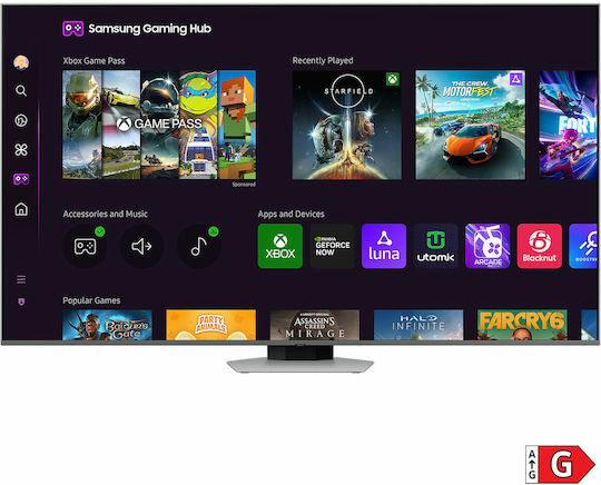 Samsung Smart Television 75" 4K UHD QLED TQ75Q80DATXXC HDR (2024) view 3