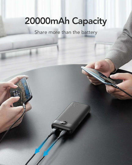 Veger VP2039 Power Bank 20000mAh 20W with 2 USB-A Ports and USB-C Port Black view 5