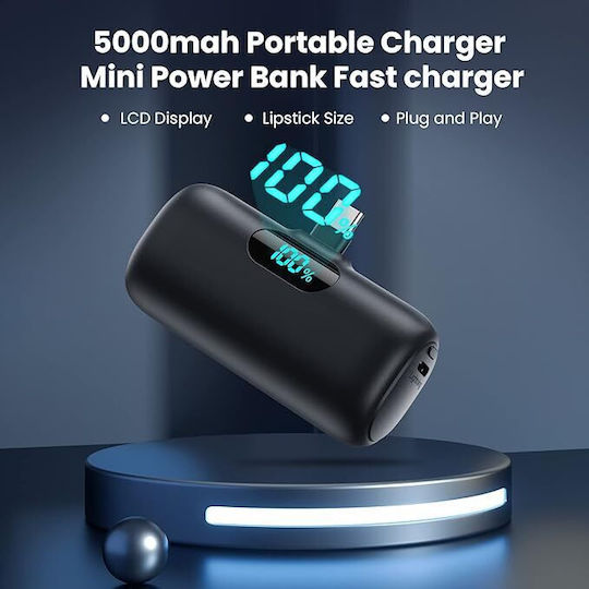 Portable K53-TYPE-C Power Bank 5000mAh 15W Power Delivery Black view 3