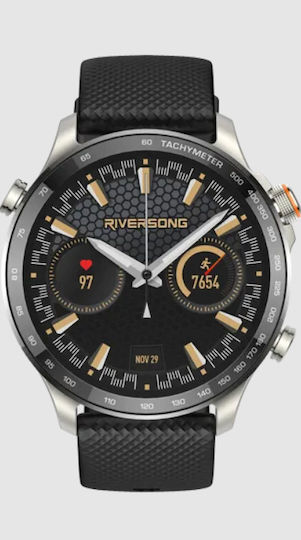 Riversong Motive 10 GT Smartwatch with Heart Rate Monitor (Black) view 4