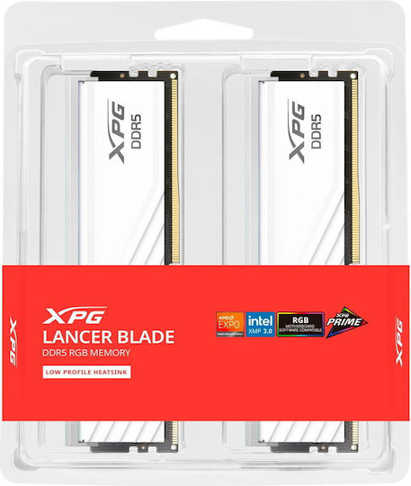 Adata XPG Lancer Blade DDR5 64GB Memory RAM with 2x32GB Modules and Speed 6000 for Desktop AX5U6000C3032G-DTLABRWH view 5