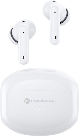 Forcell F-Audio In-ear Bluetooth Handsfree Earphones with Charging Case White view 4