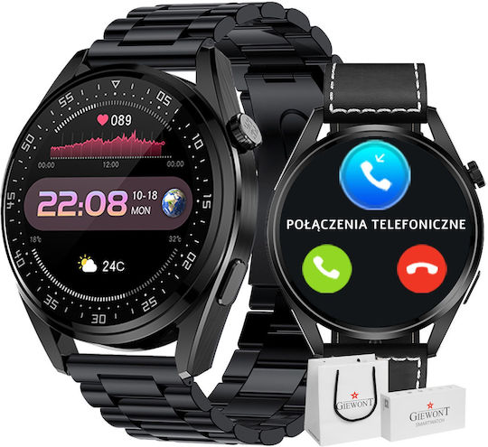 Giewont 450-2 Smartwatch with Heart Rate Monitor (Black)