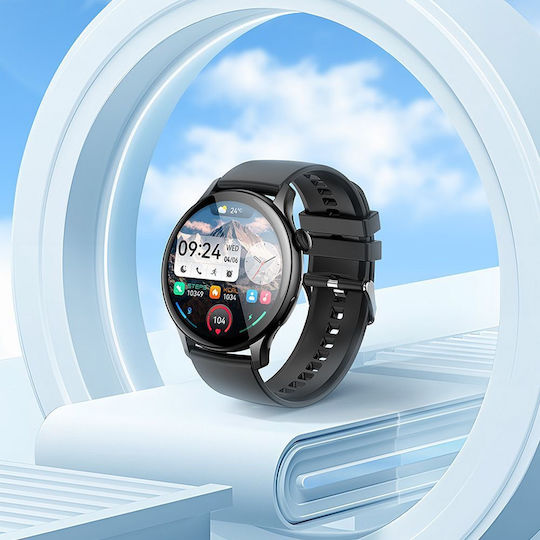 Hoco Y10 Pro 46mm Smartwatch with Heart Rate Monitor (Black) view 5