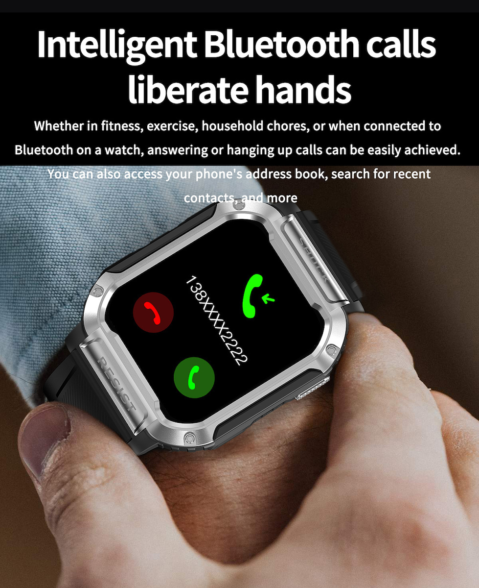 TaNK Aluminium Smartwatch with Heart Rate Monitor (Silver) view 3