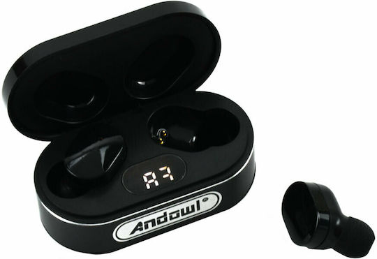 Andowl Q-E7S In-ear Bluetooth Handsfree Earphones with Charging Case Black view 1