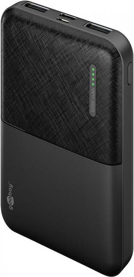 Goobay Power Bank 5000mAh 10.5W with 2 USB-A Ports and USB-C Port Black