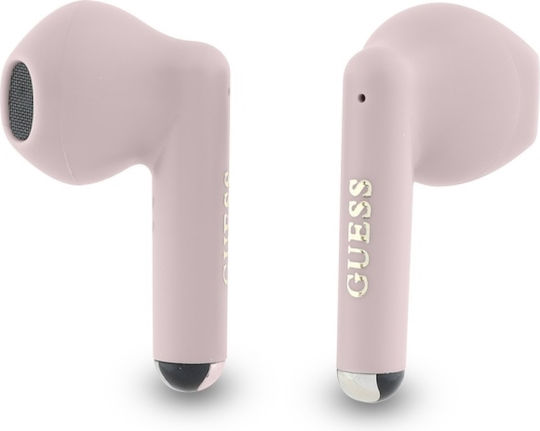 Guess Printed Classic Logo Earbud Bluetooth Handsfree Earphones with Charging Case Pink view 2