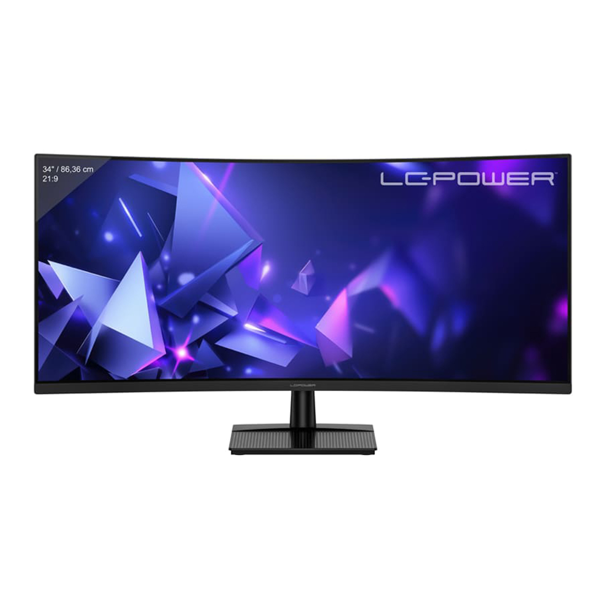 LC-Power LC-M34QC Ultrawide VA HDR Curved Gaming Monitor 34" QHD 3440x1440 180Hz with 1ms Response Time GTG