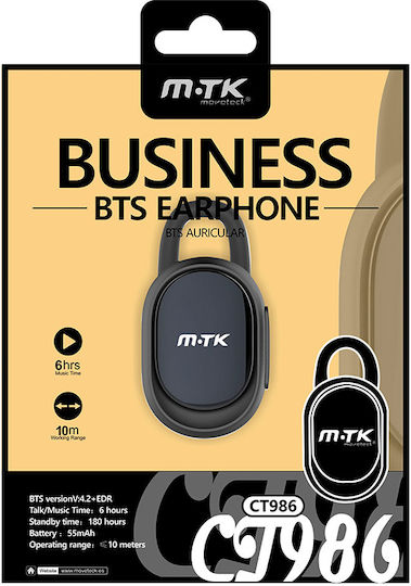Moveteck CТ986 In-ear Bluetooth Handsfree Earphone Black view 3