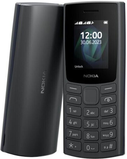 Nokia 105 4G Dual SIM Mobile with Buttons (Greek Menu) Charcoal view 3