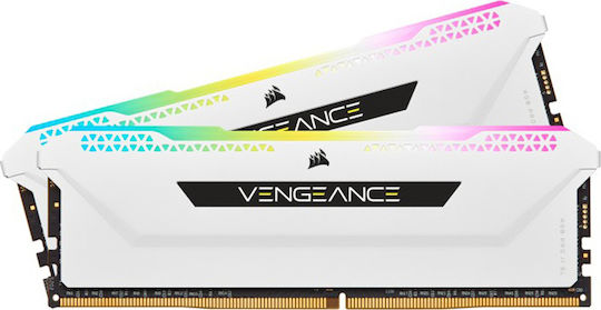 Corsair Vengeance RGB Pro SL DDR4 16GB RAM with 2x8GB Modules and Speed 3200 for Desktop CMH16GX4M2E3200C16W