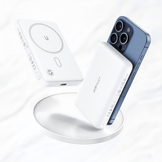 Acefast M26 MagSafe Power Bank 10000mAh 20W with USB-C Port White vue 5