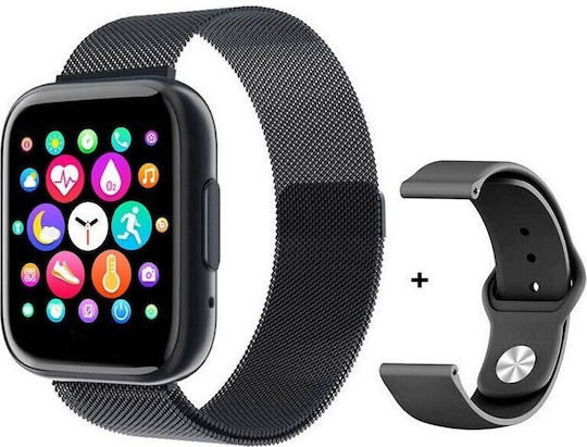 T99 Pro Smartwatch with Heart Rate Monitor (Black) view 2