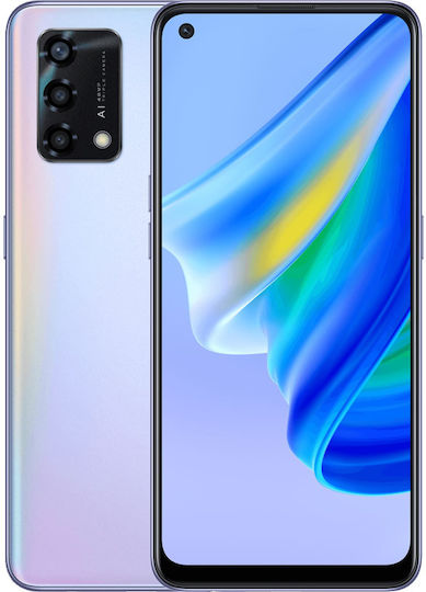 Oppo A95 Dual SIM (8GB/128GB) Glowing Rainbow Silver view 1