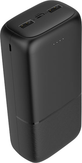 Akashi ALTPB30COMPBL Power Bank 30000mAh 18W with 2 USB-A Ports and USB-C Port Power Delivery / Quick Charge 3.0 Black view 5