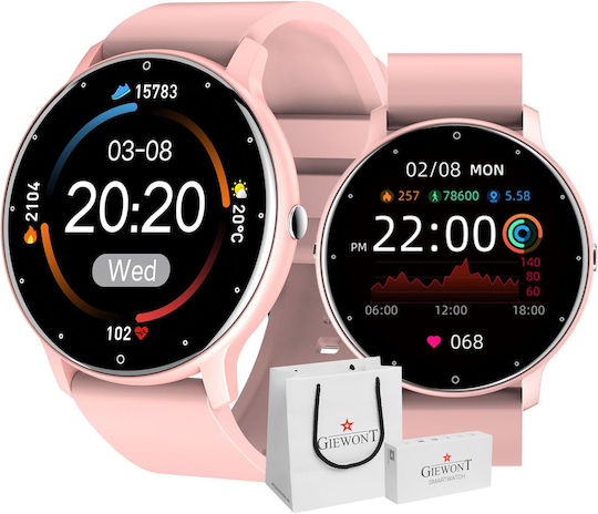 Giewont 120-1 Smartwatch with Heart Rate Monitor (Pink)