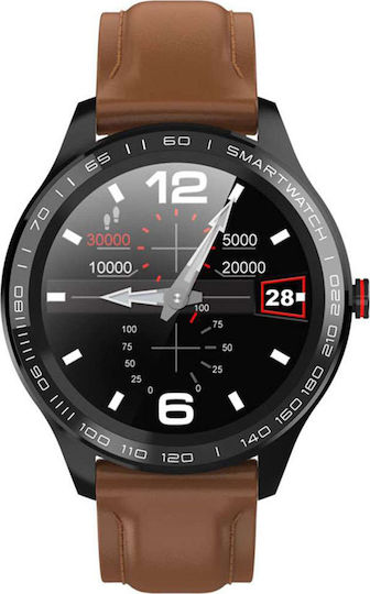 DAS.4 SG08 Stainless Steel 48mm Smartwatch with Heart Rate Monitor (Brown)