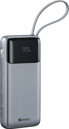Sandberg All-in1 Power Bank 20000mAh 67W with USB-A Port and USB-C Power Delivery Port Gray