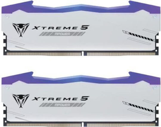 Patriot Viper RGB Extreme 5 48GB DDR5 RAM with 2 Modules (2x24GB) and 8000 Speed for Desktop (PVXR548G80C38KM)