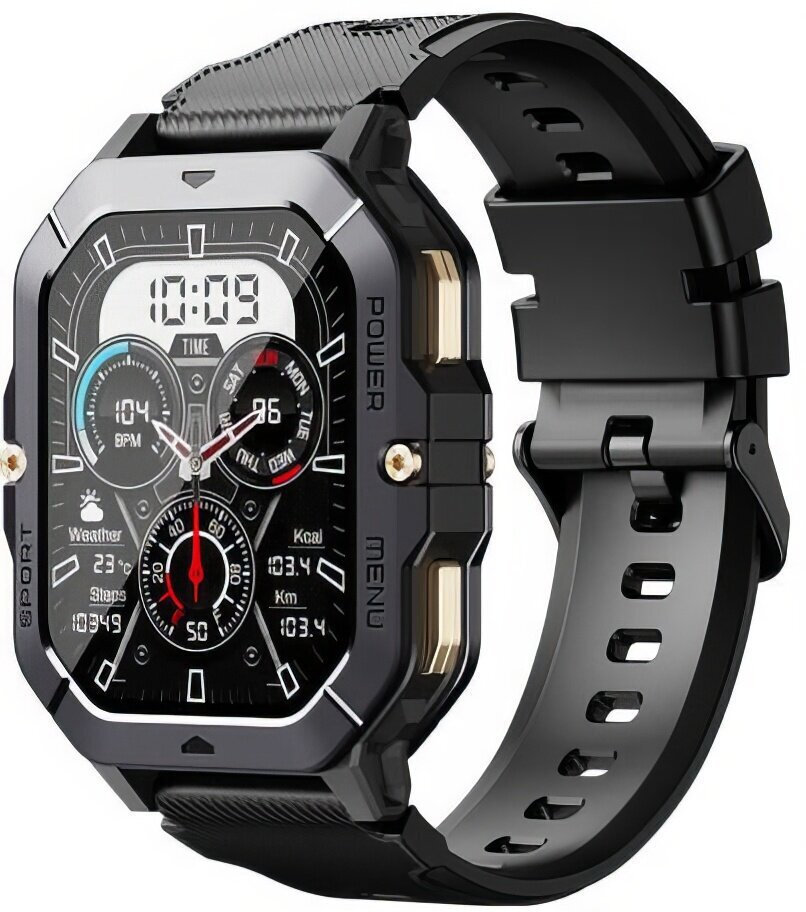 Cubot C28 Aluminum Smartwatch with Heart Rate Monitor Black