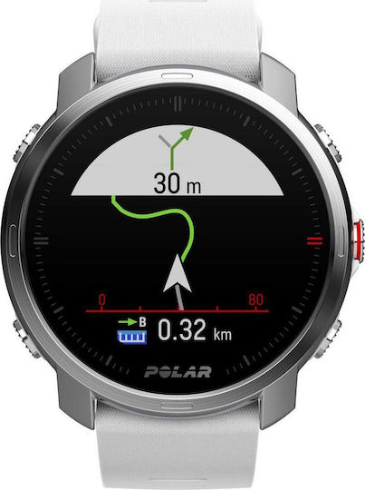 Polar Grit X Waterproof Smartwatch with Heart Rate Monitor (White) vista 2