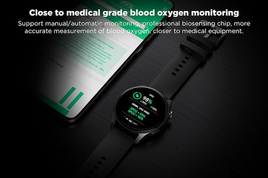 GT5 Smartwatch with Heart Rate Monitor (Black) vue 9