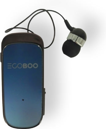 Egoboo Clip&Go Pro In-ear Bluetooth Handsfree Earphone Lapel Blue view 3
