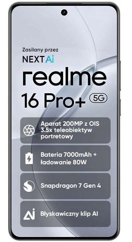 Realme 16 Pro+ 5G Dual SIM (8GB/256GB) Gray view 3