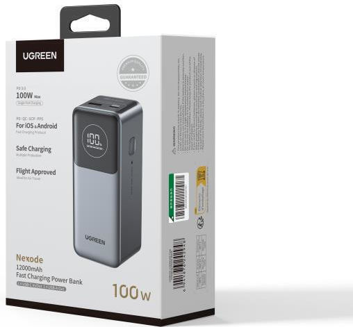 Ugreen PB724 Power Bank 12000mAh 100W with USB-A Port and USB-C Port Power Delivery / Quick Charge 3.0 Gray view 6