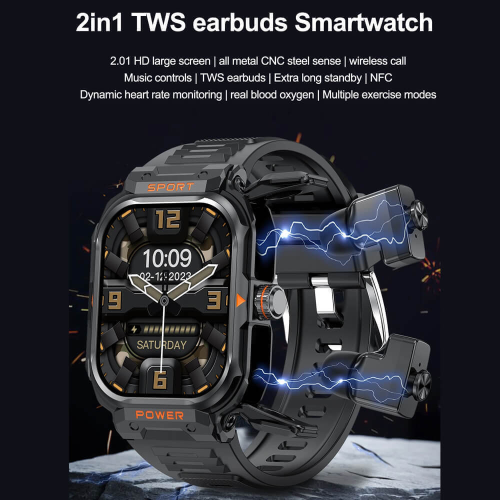 Smartwatch Microwear G55 Black Silicone view 3