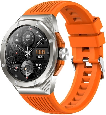 Ht8 1.46 Inch Round Screen Bluetooth Smart Watch Support Health Monitoring & 100+ Sports Modes & Alipay Orange