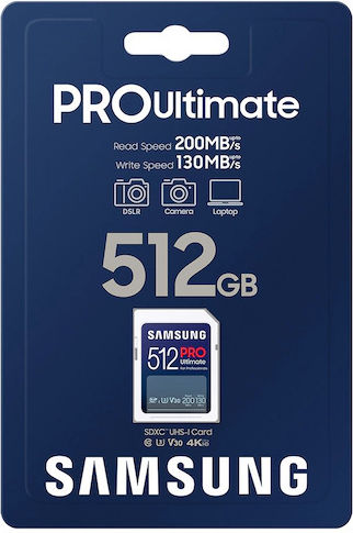 Samsung Pro Ultimate SDXC 512GB Class 10 U3 V30 UHS-I view 3