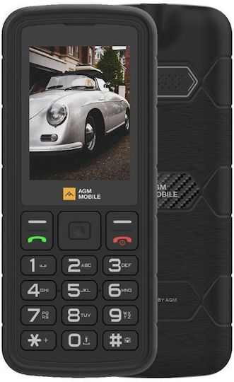 AGM M9 Dual SIM Resistant Mobile with Large Buttons (Greek) Black view 1