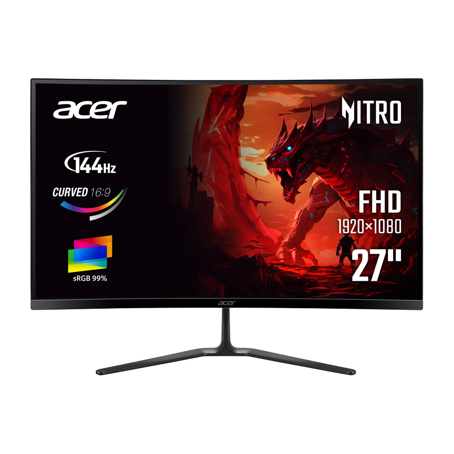 Acer ED270P0bmipx VA Curved Gaming Monitor 27" FHD 1920x1080 144Hz