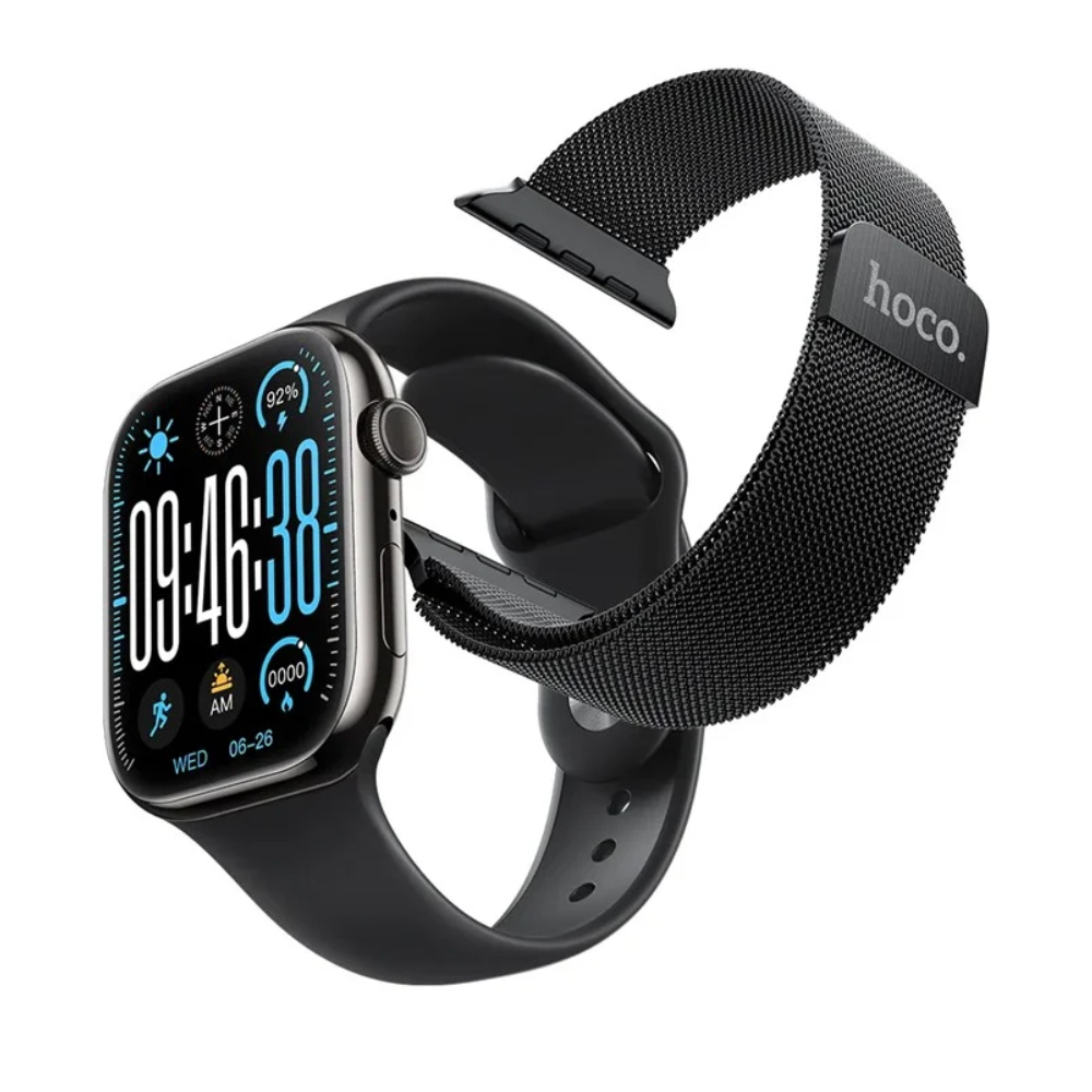 Hoco Y42 Smartwatch with Heart Rate Monitor Black view 3