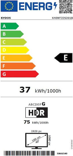 Kydos Smart Television 40" Full HD LED K40WF22SD01B (2022) view 3