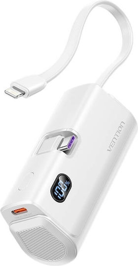 Vention FHQW0 Power Bank 4800mAh 20W with USB-C Port White view 2