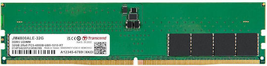 Transcend DDR5 with Module 1x32GB and Speed 4800 for Desktop JM4800ALE-32G