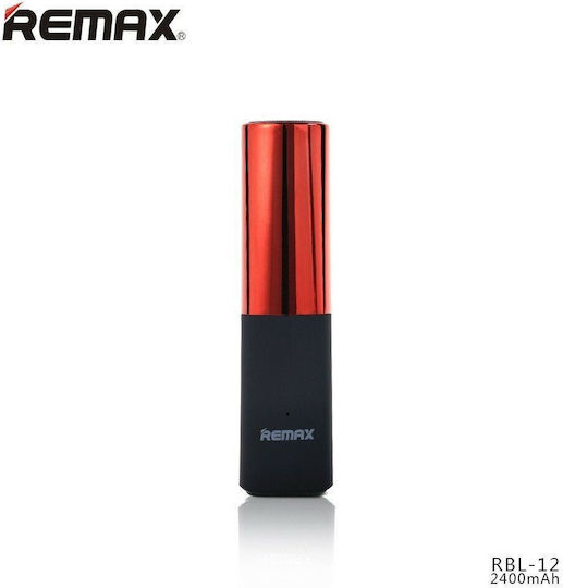 Remax Lipmax RPL-12 Power Bank 2400mAh with USB-A Port Red vista 5