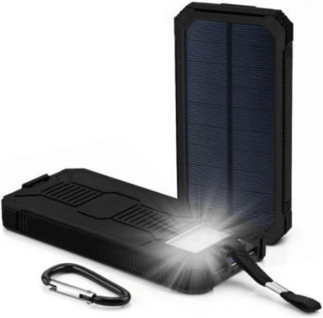 SH94 Solar Power Bank 6000mAh Black view 1
